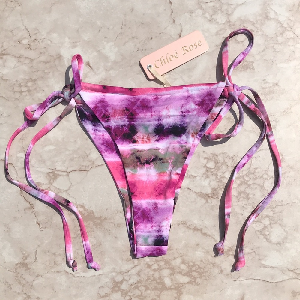 Pink and Purple Tie Dye Revolve Chloe Rose Dream On Bikini Bottoms
